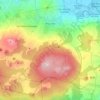 Mapa topográfico Milpa Alta, altitud, relieve