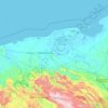 Mapa topográfico Tabasco, altitud, relieve