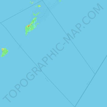Mapa topográfico Peleliu, altitud, relieve