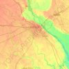 Mapa topográfico Kanpur, altitud, relieve
