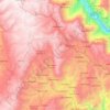 Mapa topográfico Paucará, altitud, relieve