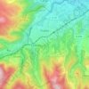 Mapa topográfico Prades, altitud, relieve