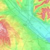 Mapa topográfico Pitești, altitud, relieve