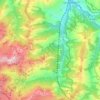 Mapa topográfico Río Huerna, altitud, relieve