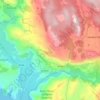 Mapa topográfico Δημοτική Ενότητα Δελφών, altitud, relieve