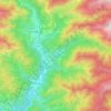 Mapa topográfico La Bollène-Vésubie, altitud, relieve