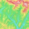 Mapa topográfico Uztárroz, altitud, relieve