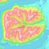 Mapa topográfico Península de Magallanes, altitud, relieve