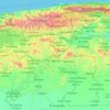 Mapa topográfico Estado Aragua, altitud, relieve