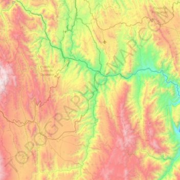 Mapa topográfico Municipio Betanzos, altitud, relieve