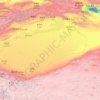 Mapa topográfico Desierto de Taklamakán, altitud, relieve