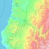 Mapa topográfico Vallenar, altitud, relieve