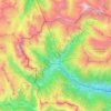 Mapa topográfico Bardonecchia, altitud, relieve
