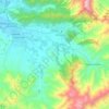 Mapa topográfico Olmué, altitud, relieve