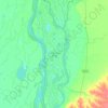 Mapa topográfico Isla Curuzú Chalí, altitud, relieve