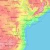 Mapa topográfico Andhra Pradesh, altitud, relieve