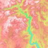 Mapa topográfico Aust-Agder, altitud, relieve
