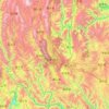 Mapa topográfico 大理白族自治州, altitud, relieve
