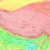 Mapa topográfico Tibet, altitud, relieve