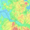 Mapa topográfico Hamburg-Mitte, altitud, relieve
