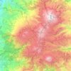 Mapa topográfico Parque Nacional Natural Los Nevados, altitud, relieve