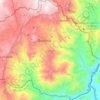 Mapa topográfico Quinchía, altitud, relieve