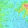 Mapa topográfico Tlalnepantla de Baz, altitud, relieve