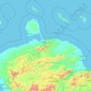 Mapa topográfico Estado Falcón, altitud, relieve