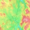 Mapa topográfico Le Rouget, altitud, relieve