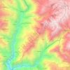 Mapa topográfico Mangas, altitud, relieve