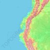 Mapa topográfico Ecuador, altitud, relieve