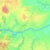 Mapa topográfico Klickitat County, altitud, relieve
