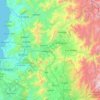 Mapa topográfico Río Aconcagua, altitud, relieve