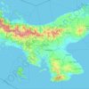 Mapa topográfico Veraguas, altitud, relieve