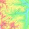Mapa topográfico Yanama, altitud, relieve
