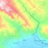 Mapa topográfico Longar, altitud, relieve
