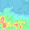 Mapa topográfico Les Trois-Îlets, altitud, relieve