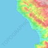 Mapa topográfico El Tabo, altitud, relieve