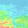 Mapa topográfico Toa Baja, altitud, relieve