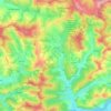 Mapa topográfico Cincu, altitud, relieve