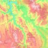Mapa topográfico Metztitlán, altitud, relieve