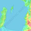 Mapa topográfico Bahía de Concepción, altitud, relieve