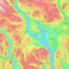 Mapa topográfico Mjøsa, altitud, relieve