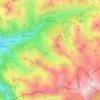 Mapa topográfico Barèges, altitud, relieve