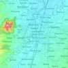 Mapa topográfico Kota Kediri, altitud, relieve