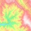 Mapa topográfico Chiliquín, altitud, relieve