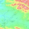 Mapa topográfico Las Matas de Farfán, altitud, relieve