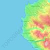 Mapa topográfico El Quisco, altitud, relieve