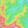 Mapa topográfico Aranaz, altitud, relieve