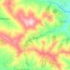 Mapa topográfico Oncala, altitud, relieve